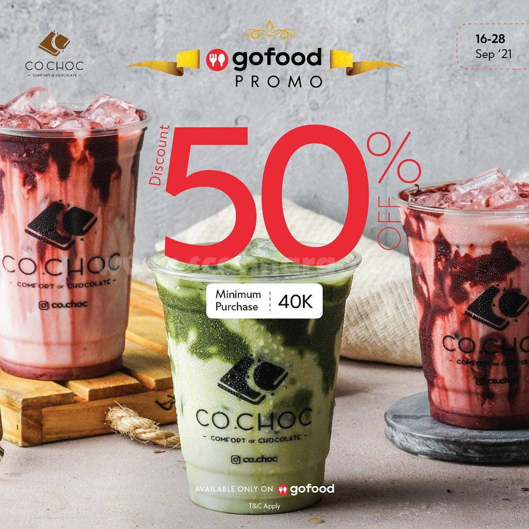 Promo CO.CHOC DISKON hingga 50% via GOFOOD