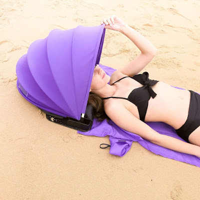 This Stuff Is A Portable Pop-Up Personal Sun Shade Canopy By AirGoods That Covers Only Your Face 