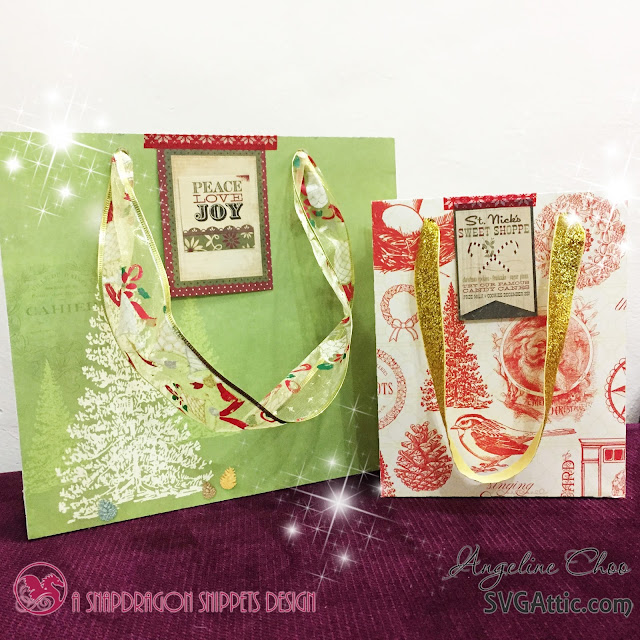 ScrappyScrappy: Christmas Gift Bags with Angeline #svgattic #scrappyscrappy #christmas #fatherchristmas #holiday #giftbag 