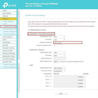 Setting Access Point wifi Tp Link WR 840n