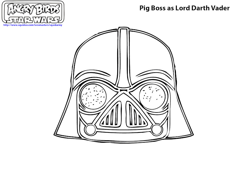 free printable angry birds Star wars coloring pages - Pig boss as  title=