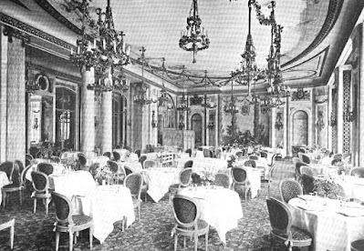 May 1907: Dining room of the Ritz Hotel, London