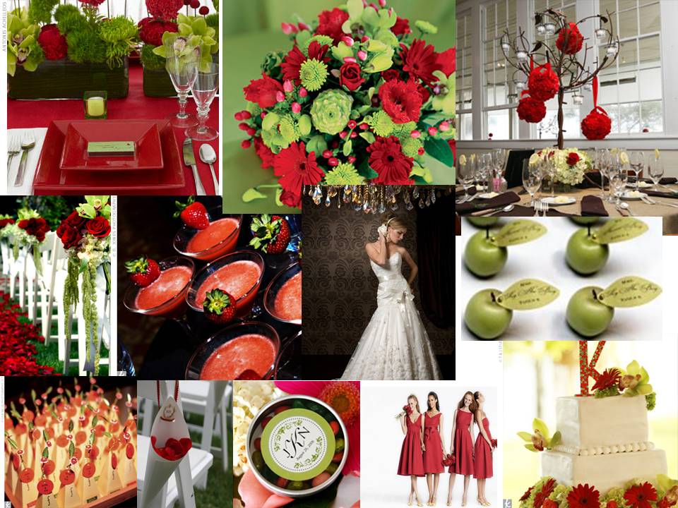GET THE LOOK Green Red Wedding