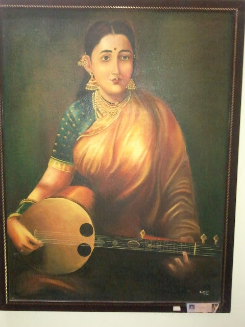 Raja Ravi Varma's Paintings: Lady with Sithare