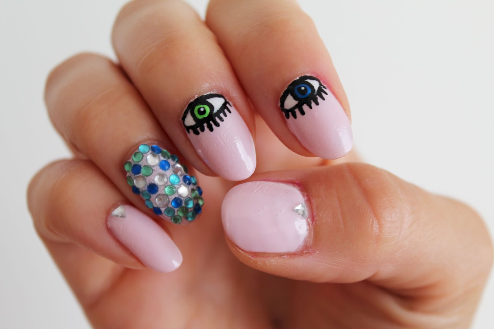 Evil Eye Nail Art Revisited - Jersey Girl, Texan Heart