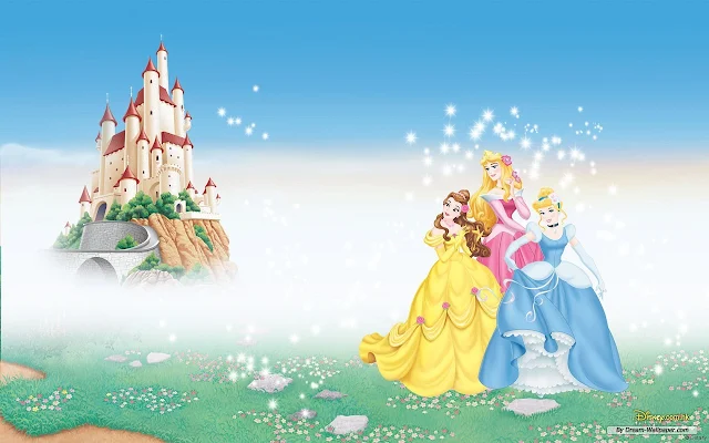 Pretty Disney Princess Free Printable Frames, Images or Invitations.