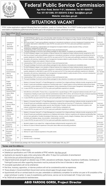   This jobs  announced by Federal Public Service Commission FPSC Jobs April 2020 Apply Online Apply jobs in Pakistan 2020 to be filled immediately. Those who want to apply s through the website or proper way which mention in the advertisement .Incomplete and late 