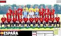 SELECCIÓN DE ESPAÑA. Temporada 2022-23. Balde, Carvajal, Laporte, Robert Sánchez, Unai Simón, David Raya, Rodri, Marcos Llorente, Sarabia. Yeremy Pino, Ansu Fati, Jordi Alba, José Francisco Molina (Director Técnico RFEF), Luis Rubiales (Presidente RFEF), Luis Enrique (Seleccionador), Busquets, Gavi, Nico Williams. Dani Olmo, Eric García, Morata, Hugo Guillamón, Azpilicueta, Koke, Marco Asensio, Pedri, Ferran Torres, Carlos Soler, Pau Torres. Foto oficial de la Selección Española en el Mundial de Catar 2022.