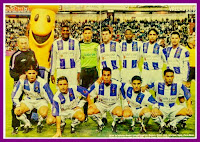 REAL VALLADOLID C. F. Temporada 2003-04. Aramayo (masajista), Makukula, Bizarri, Jesús, Julio César, Zapata y Torres Gómez. Fernando Sales, Marcos, Sousa, Óscar y Jonathan. REAL VALLADOLID C. F. 0 REAL MURCIA C. F. 0. 14/12/2003. Campeonato de Liga de 1ª División, jornada 16. Valladolid, estadio Nuevo José Zorrilla.