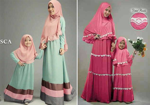 gambar baju gamis ibu dan anak