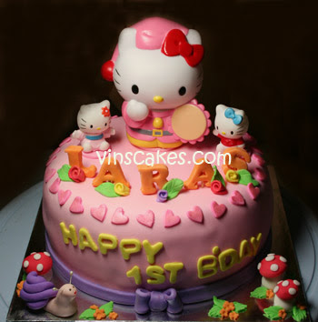 Hello Kitty Birthday Cake Pictures. Hello Kitty with Mushroom