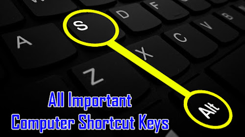 All Important Computer Shortcut Keys Knowlege Of Basic Windows Keyboard Function Keys