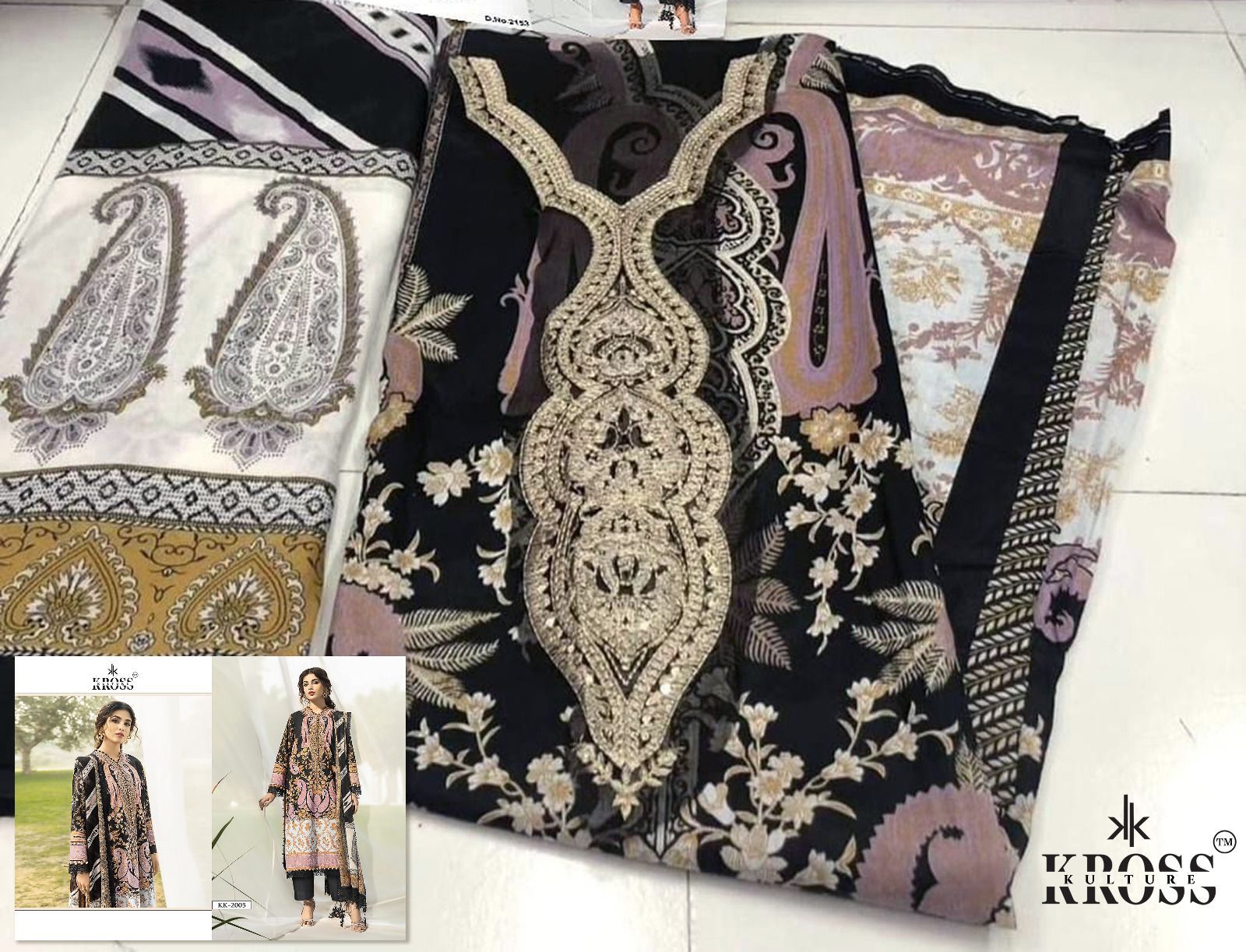Kk 2005 Kross Kulture Cotton Embroidered Pakistani Salwar Suits