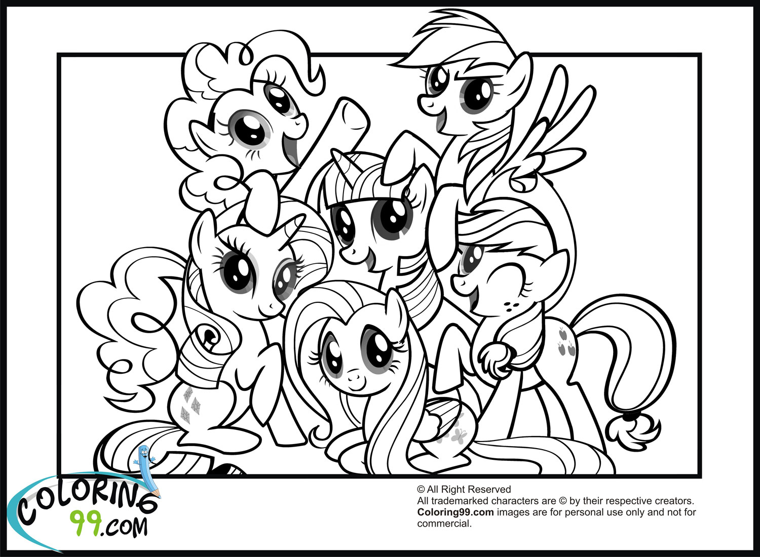 My Little Pony Coloring Pages Friendship Is Magic