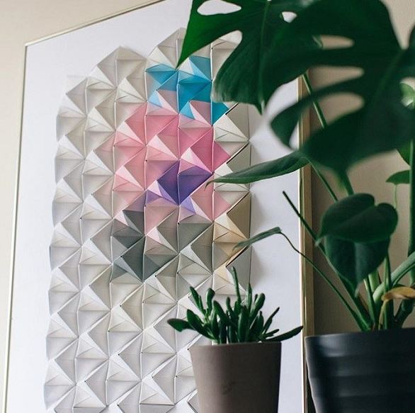  Hiasan  Dinding Kamar  dari  Kertas  Origami 