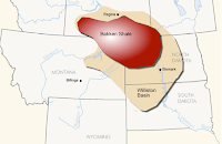 Location of the Bakken Formation in the Williston Basin (Credit: esask.uregina.ca/entry/williston_basin) Click to Enlarge.