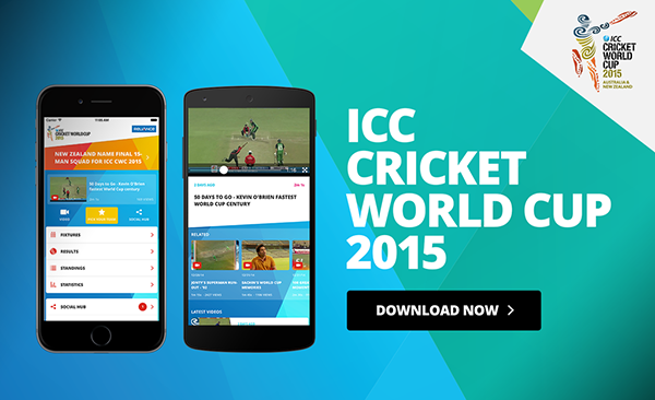 Free Download Official ICC Cricket World Cup 2015 App For iOS & Android 