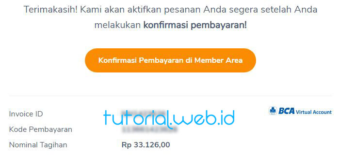 Cara beli domain Niagahoster 6 Konfirmasi Pembayaran