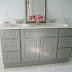 Ten June: DIY Custom Painted Grey Builder/Standard Bathroom Vanity