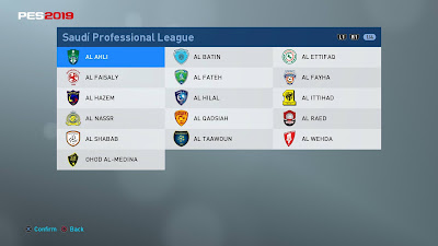 PES 2019 PS4 Option File Saudi Pro League Season 2018/2019 by TheViper12