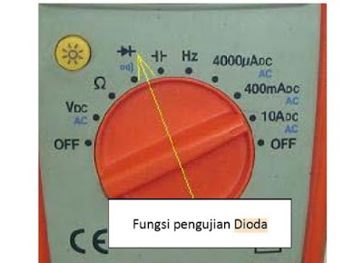 Cara Mengukur dan Menguji Komponen Dioda penyearah dengan avo digital