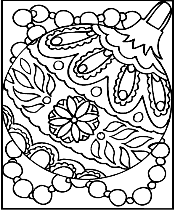 Christmas Ornaments Coloring Pages, Christmas Ornament 