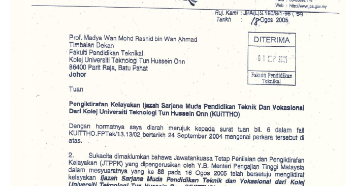 Contoh Surat Rasmi Sokongan Kenaikan Pangkat - Hot Press 