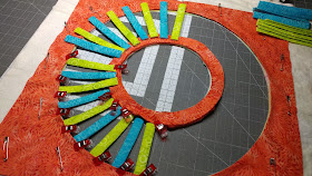 Open weaving circle quilt using Island Batik fabrics