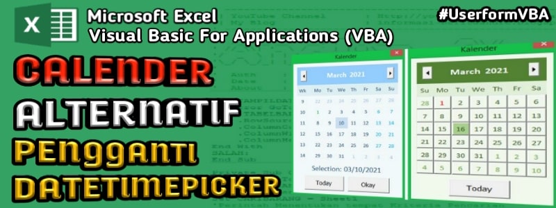 Cara Membuat Calender Atau Tanggal Pada Userform Vba Excel