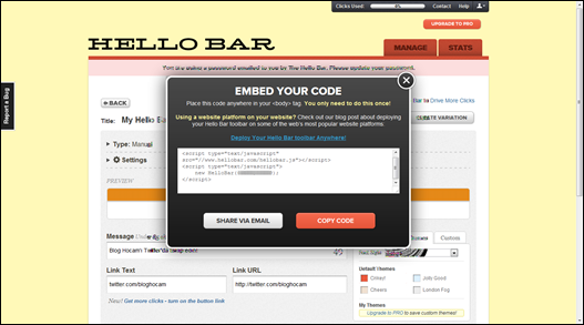 Hello Bar