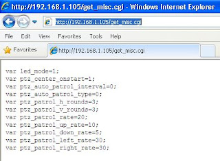 Shortcuts to some IP Camera functions