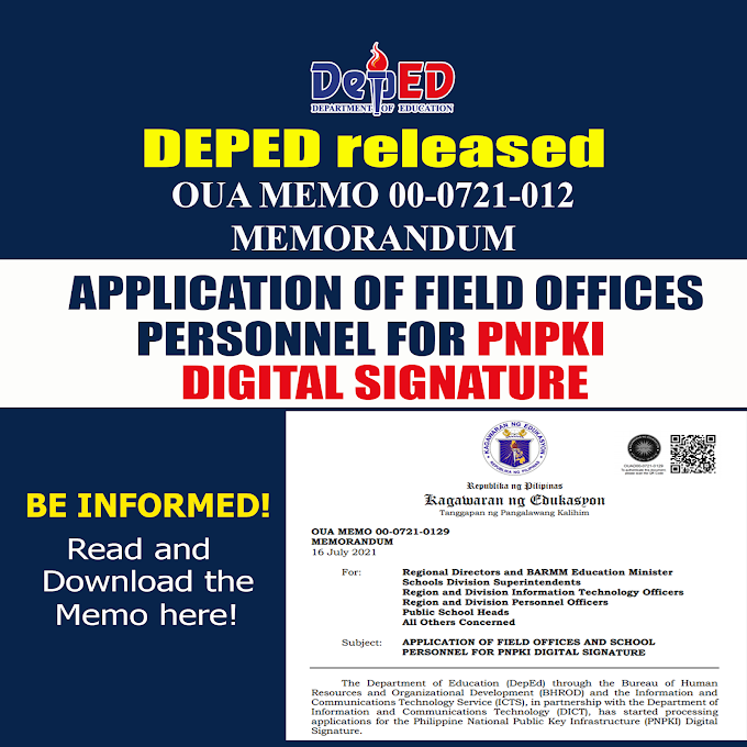 DEPED | APPLICATION OF FIELD OFFICES PERSONNEL FOR PNPKI DIGITAL SIGNATURE