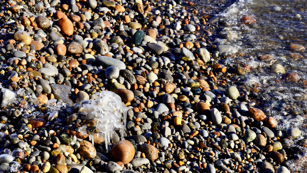 Frozen rocks