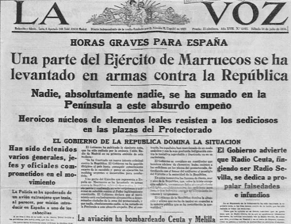 Dictamen de la Comisión sobre ilegitimidad de poderes actuantes el 18 de julio de 1936