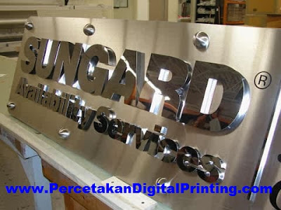 Contoh Contoh Desain HURUF TIMBUL STAINLESS Dari Percetakan Digital Printing Terdekat