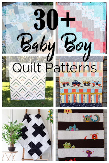 collage of baby boy quilt patterns