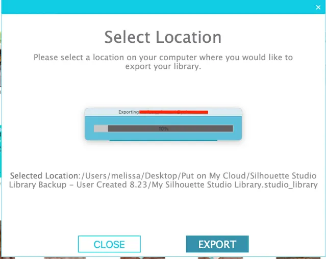 Silhouette Studio Library, silhouette cameo help, silhouette studio library backup, silhouette studio troubleshooting, silhouette studio library export