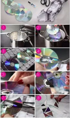 Como cortar CD e DVD para artesananto
