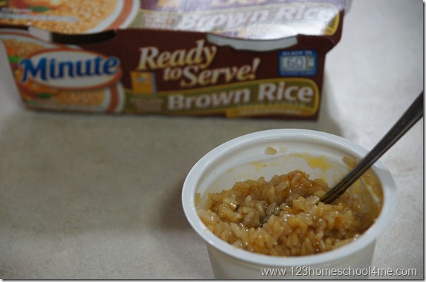 stir the apricot preesrves to coat all the minute rice