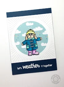 Sunny Studio: Let's Weather It Together Encouragement Card by Melissa Bowden (using Rain or Shine stamps & dies)