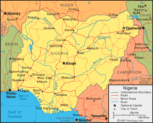 Nigeria map on Newton Paul's Blog