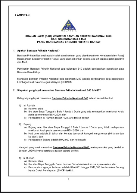 Cara memohon Bantuan Prihatin Nasional (BPN) April 2020