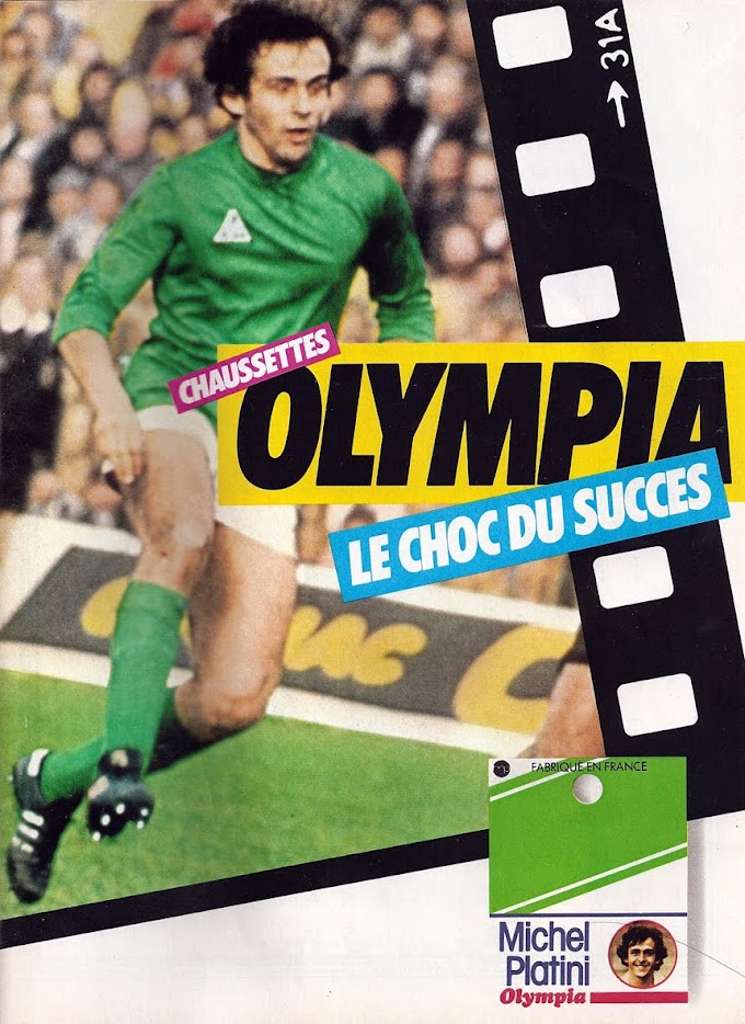 PUB. Olympia. Michel Platini.