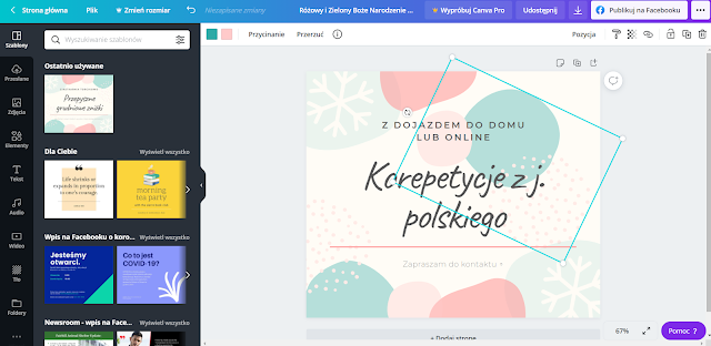 canva, edytor online, tworzenie grafiki online, szablony, darmowe