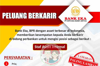  yang berkantor Pusat di Kota Metro Provinsi Lampung Lowongan Kerja PT. Bank Eka Metro Tahun 2019