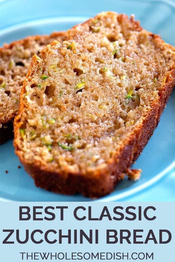 The Best Classic Zucchini Bread - This easy zucchini bread recipe is sweet & incredibly moist because it's made with applesauce & more zucchini & sugar than most recipes.