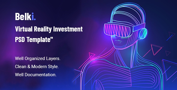 Virtual Reality Investment PSD Template