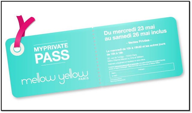 Ventes privées invitation My Private Pass Mellow Yellow