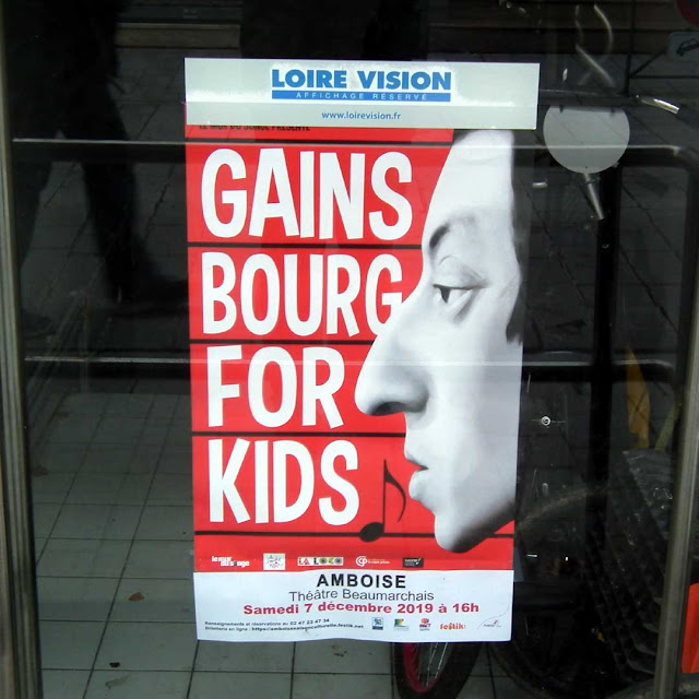 Poster for Gainsbourg for Kids, Tours.  Indre et Loire, France. Photographed by Susan Walter. Tour the Loire Valley with a classic car and a private guide.