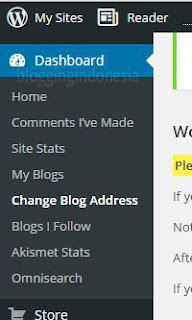 merubah alamat blog di wordpress com
